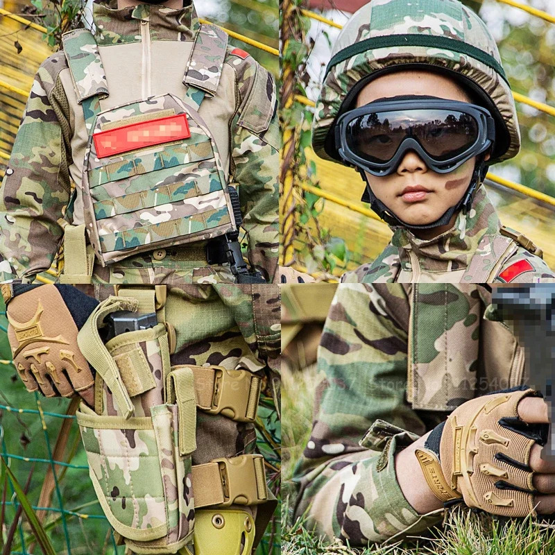 Kids Outdoor Youtube - Setelan Kamuflase Taktis Anak-anak Seragam Tempur