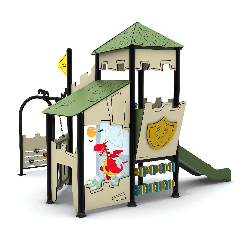 Kids Outdoor Wooden Playset - Set Permainan Luar Ruangan Kayu dengan