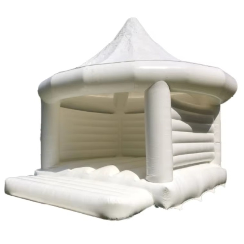 Kids Outdoor Games - Rumah Loncat Tiup Putih untuk Pernikahan,