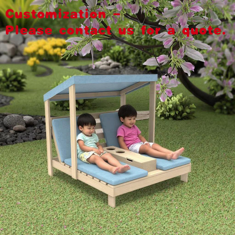 Kids Outdoor Lounge Furniture - Sofa Lipat Kayu Anak untuk Luar