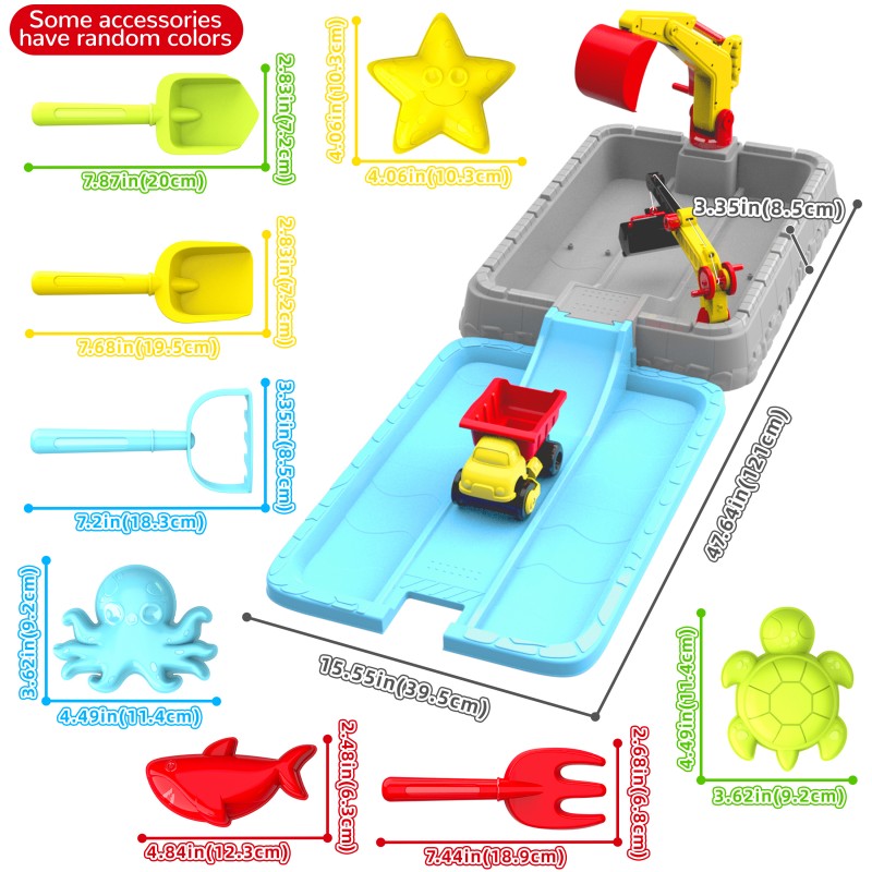 Kids Outdoor Dump Truck - MQUDUO Set Mainan Truk Konstruksi Anak