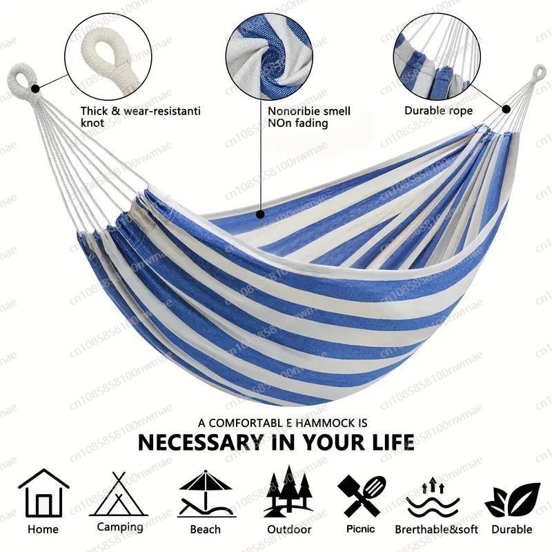 Kids Outdoor Hammock Swing - Hammock kanvas ganda tanpa tiang, ayunan