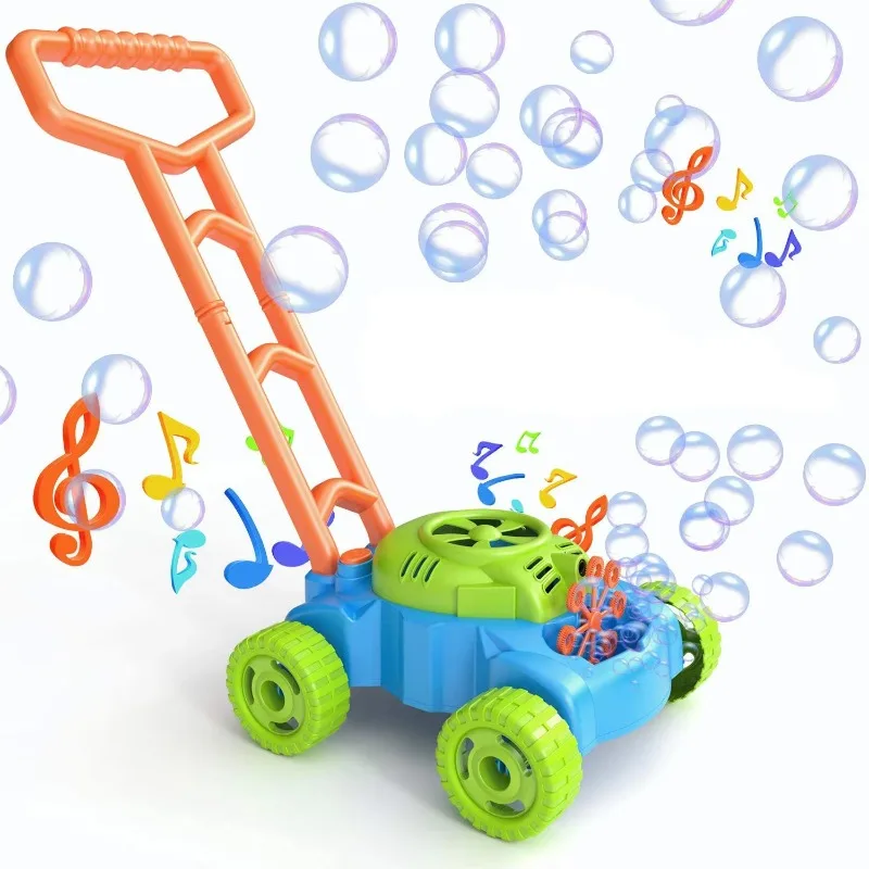 Kids Outdoor Lawn Mower - Mainan keranjang gelembung listrik, pembuat gelembung