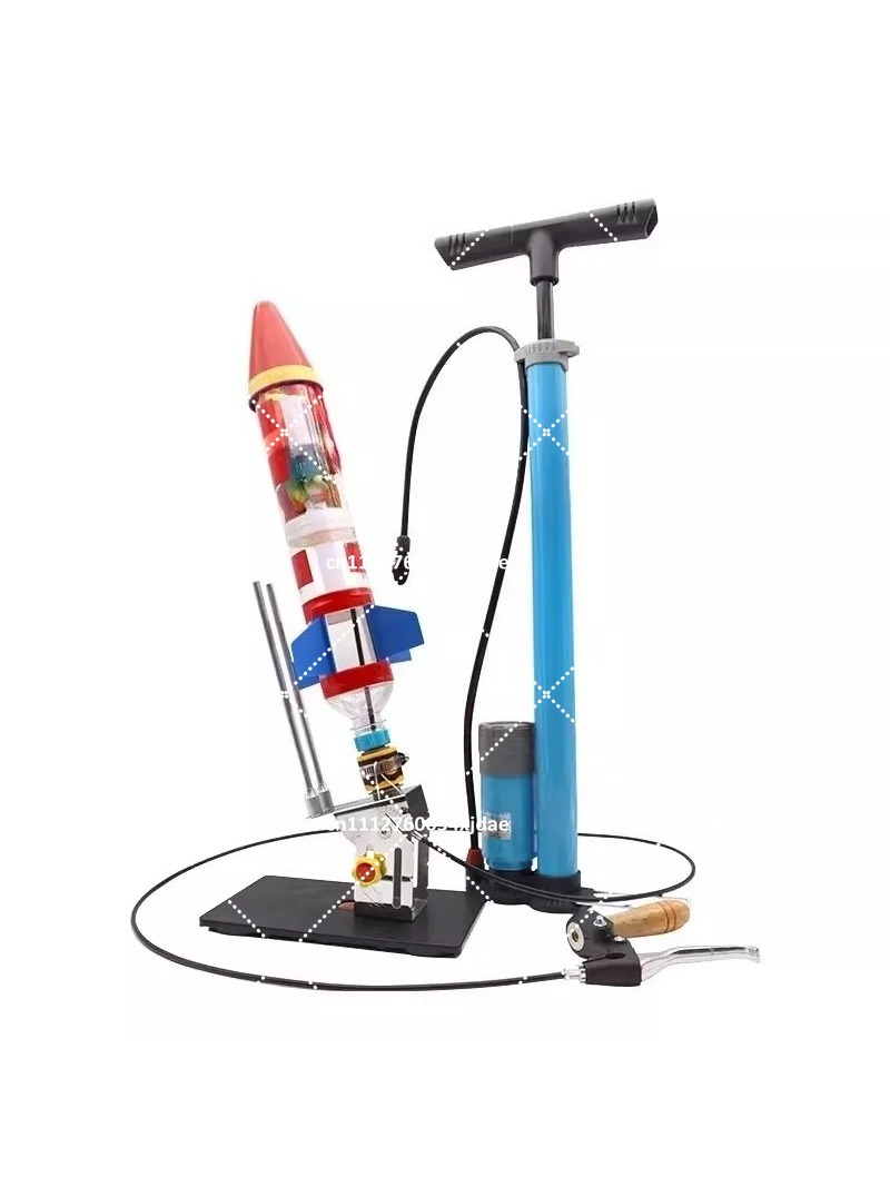 Kids Outdoor Wooden Playset - Peluncur Roket Air dengan Parasut, Set