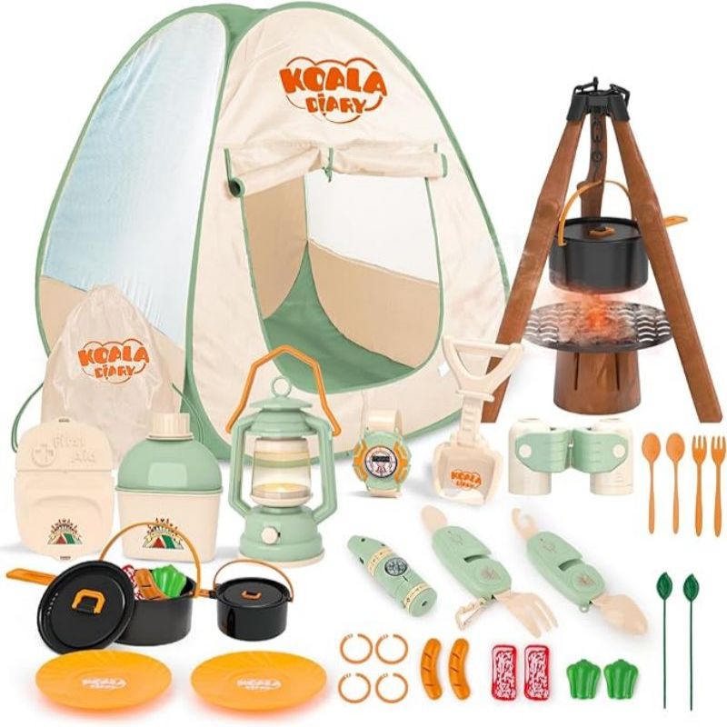 Kids Outdoor Tent - Tenda anak laki-laki, Set mainan berkemah