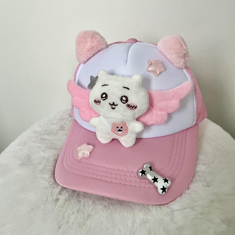 Kids Outdoor Movies - Topi Bisbol Anime Chiikawa Usagi Bordir