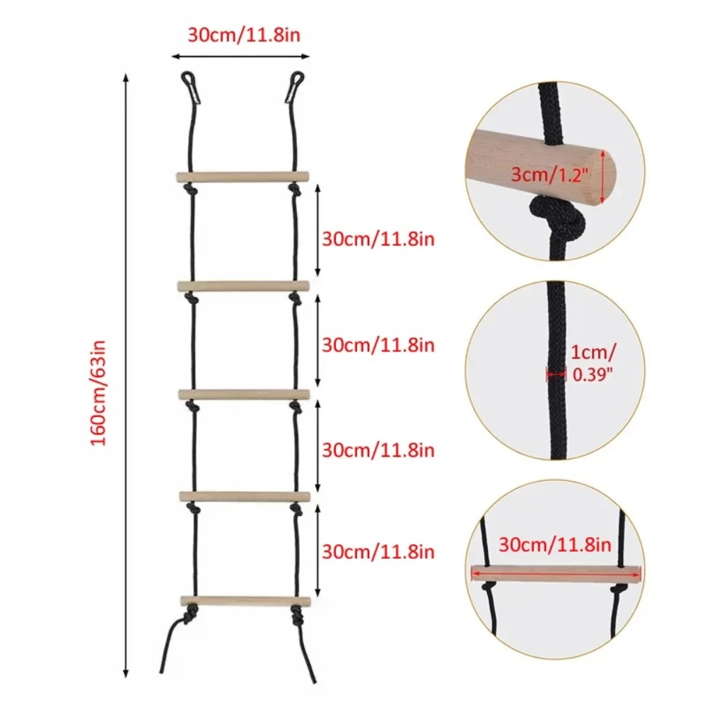 Anak-anak Memanjat Tangga Tali - Kids Outdoor Wooden Playset ulasan dan harga