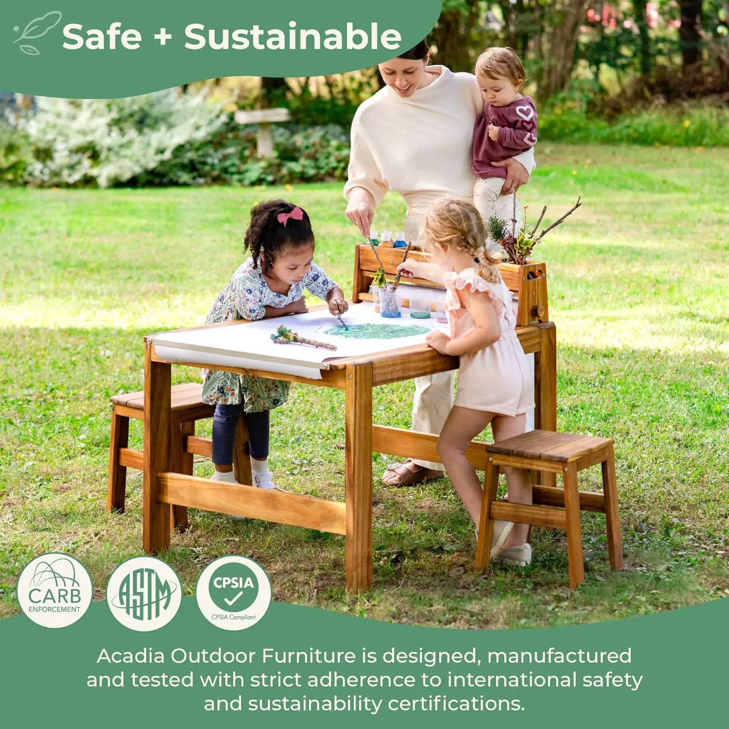 Set Meja dan Kursi Seni Luar R - Kids Outdoor Table And Chair Set ulasan dan harga