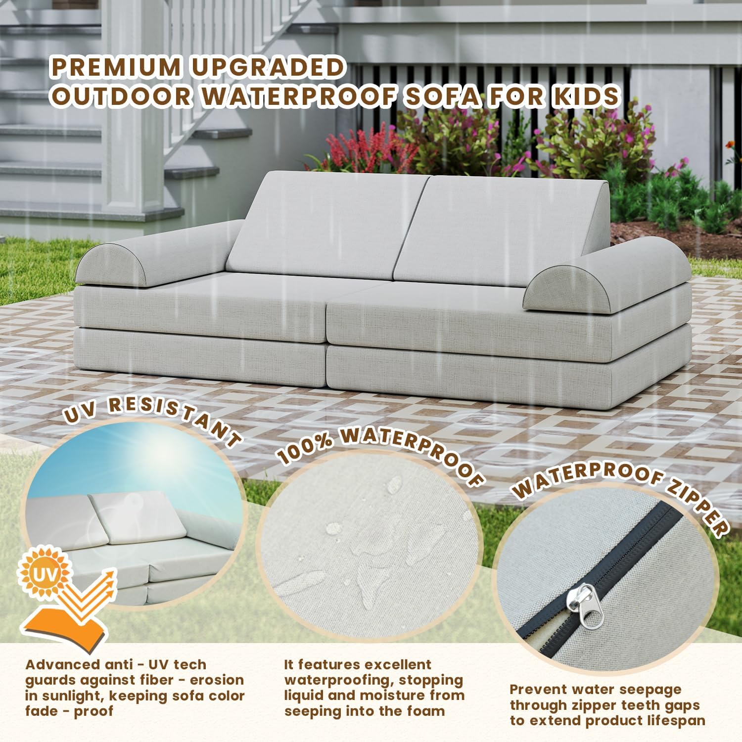 Set Sofa Modular Anak Tahan Ai - Kids Outdoor Wooden Playset ulasan dan harga