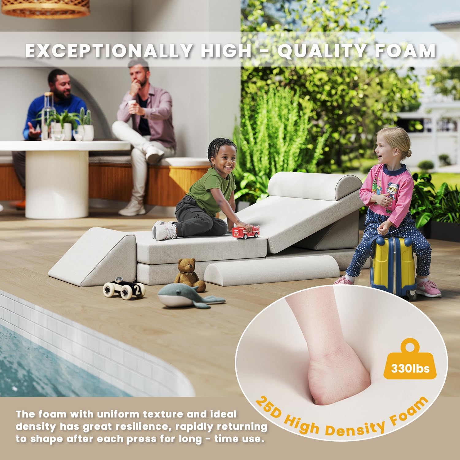 Set Sofa Modular Anak Tahan Ai - Kids Outdoor Wooden Playset ulasan dan harga