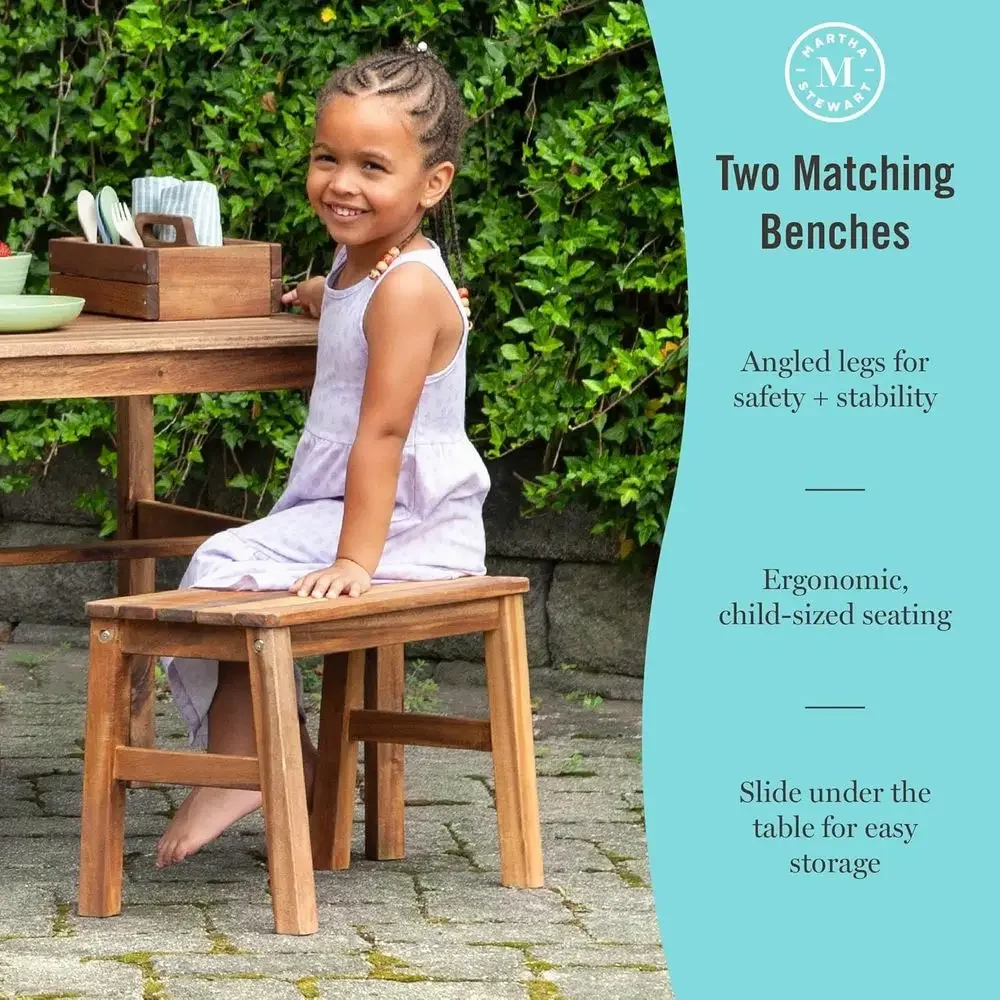 Set Meja Aktivitas dan 2 Bangk - Kids Outdoor Wooden Table ulasan dan harga