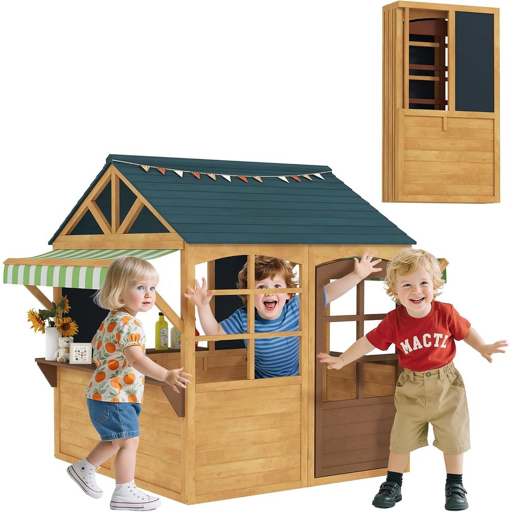Rumah Bermain Luar Ruangan Qab - Qaba Kids Outdoor Playhouse ulasan dan harga