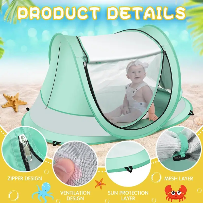 Tenda Pantai Bayi Lipat Anti U - Kids Outdoor Tent ulasan dan harga