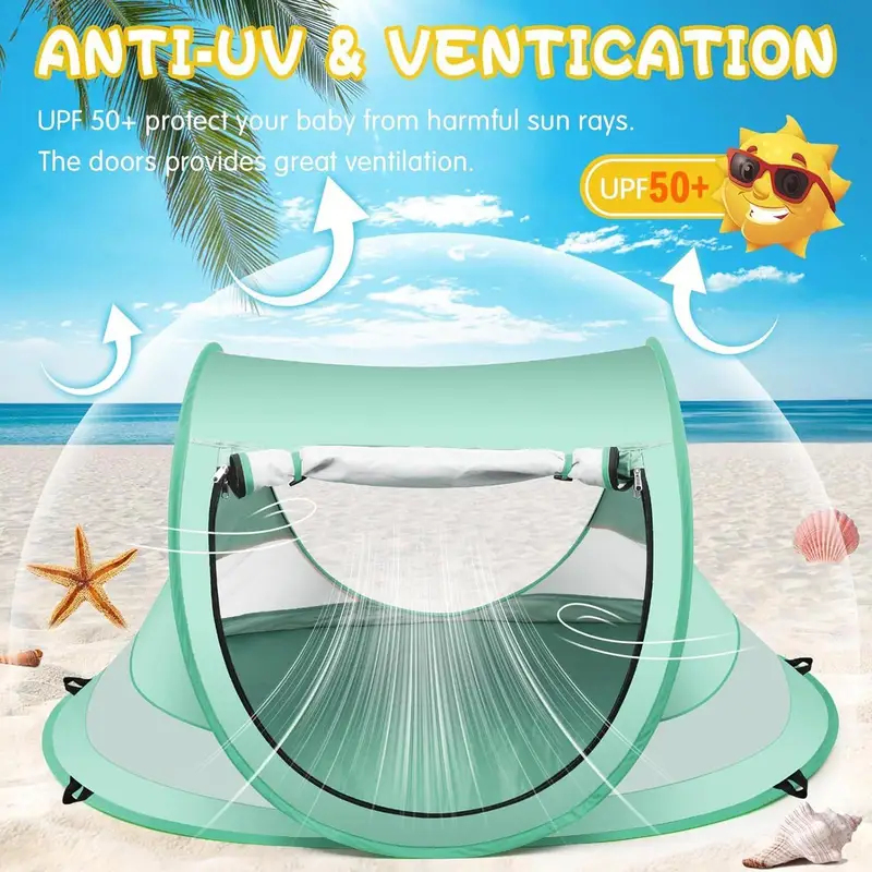 Tenda Pantai Bayi Lipat Anti U - Kids Outdoor Tent ulasan dan harga