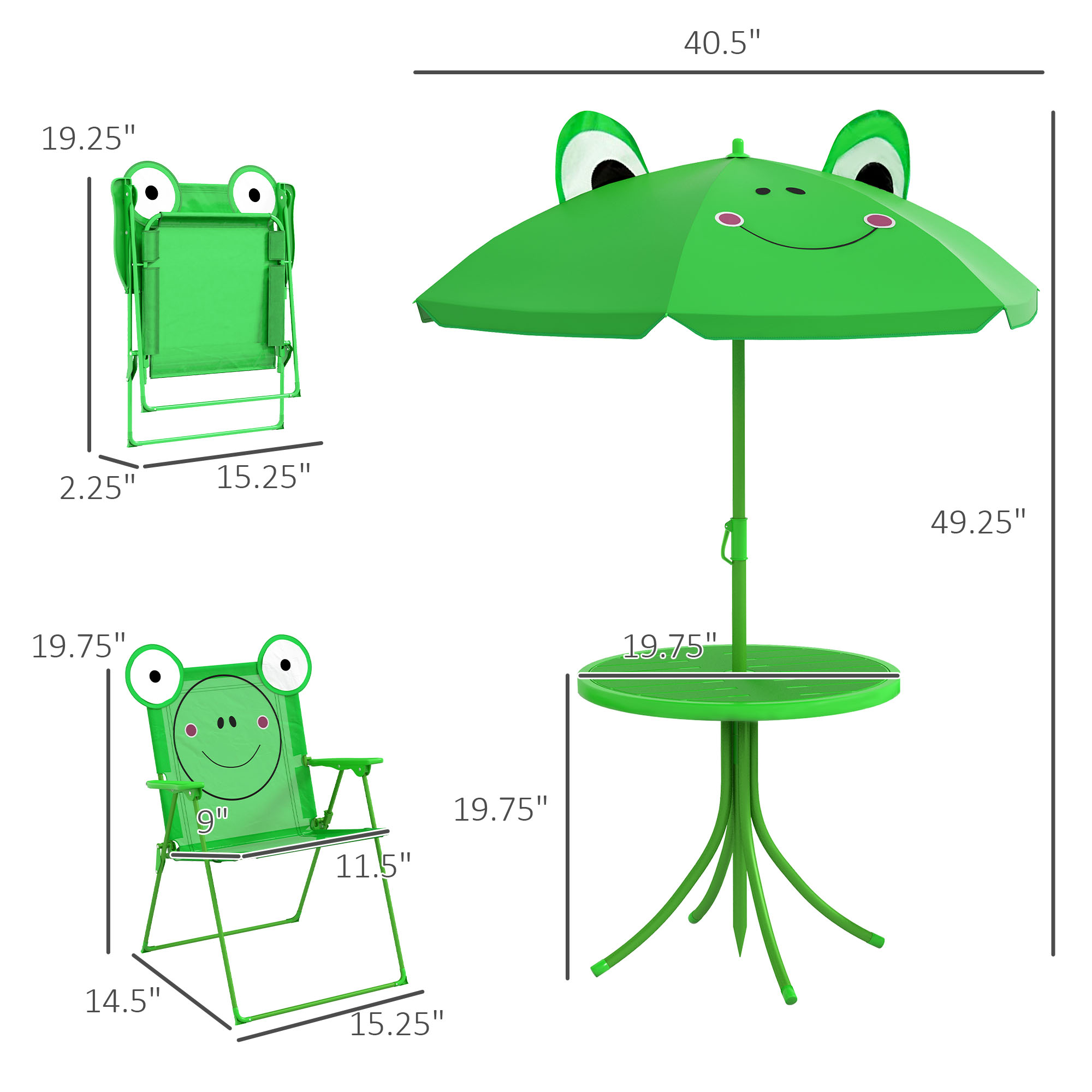 Set Meja dan Kursi Anak, Furni - Kids Outdoor Table And Chair Set ulasan dan harga