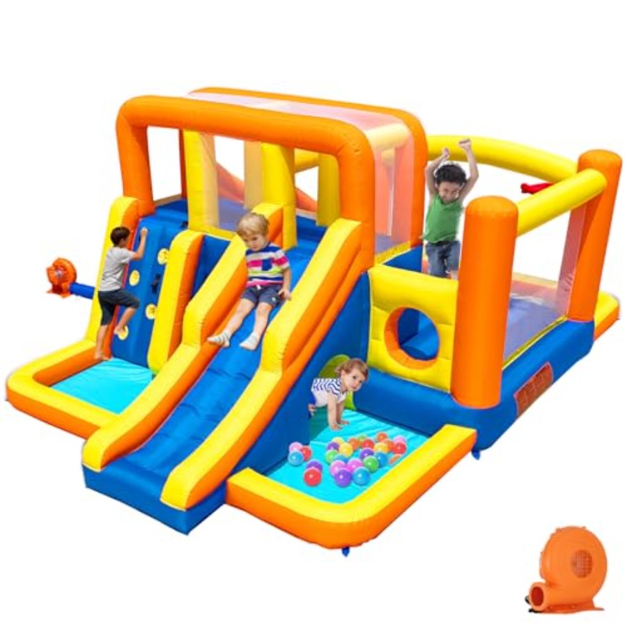 Kombinasi rumah lompat dan sel - Kids Outdoor Zone ulasan dan harga
