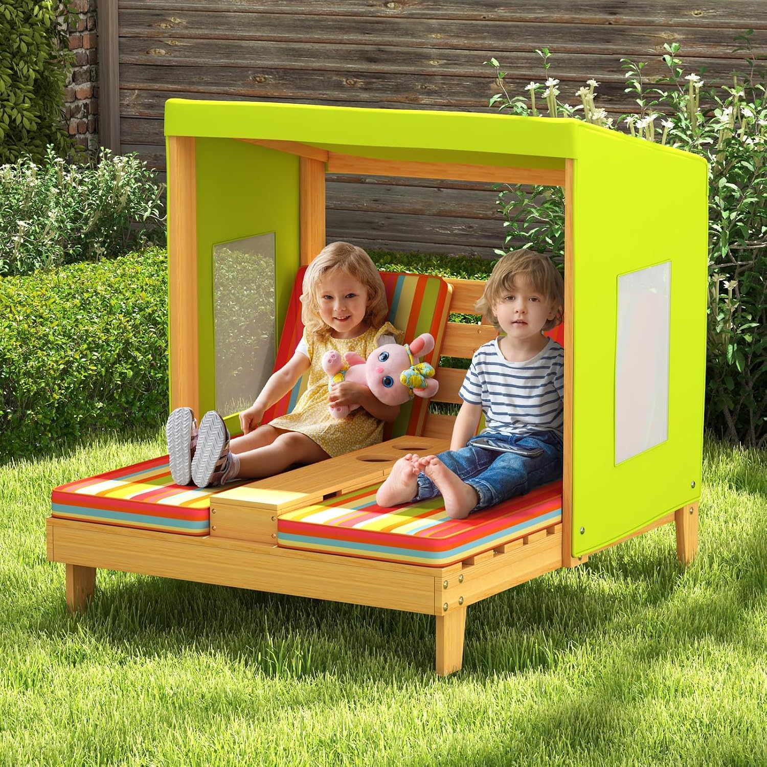 Kursi Santai Ganda Kayu untuk  - Kids Outdoor Lounge Furniture ulasan dan harga