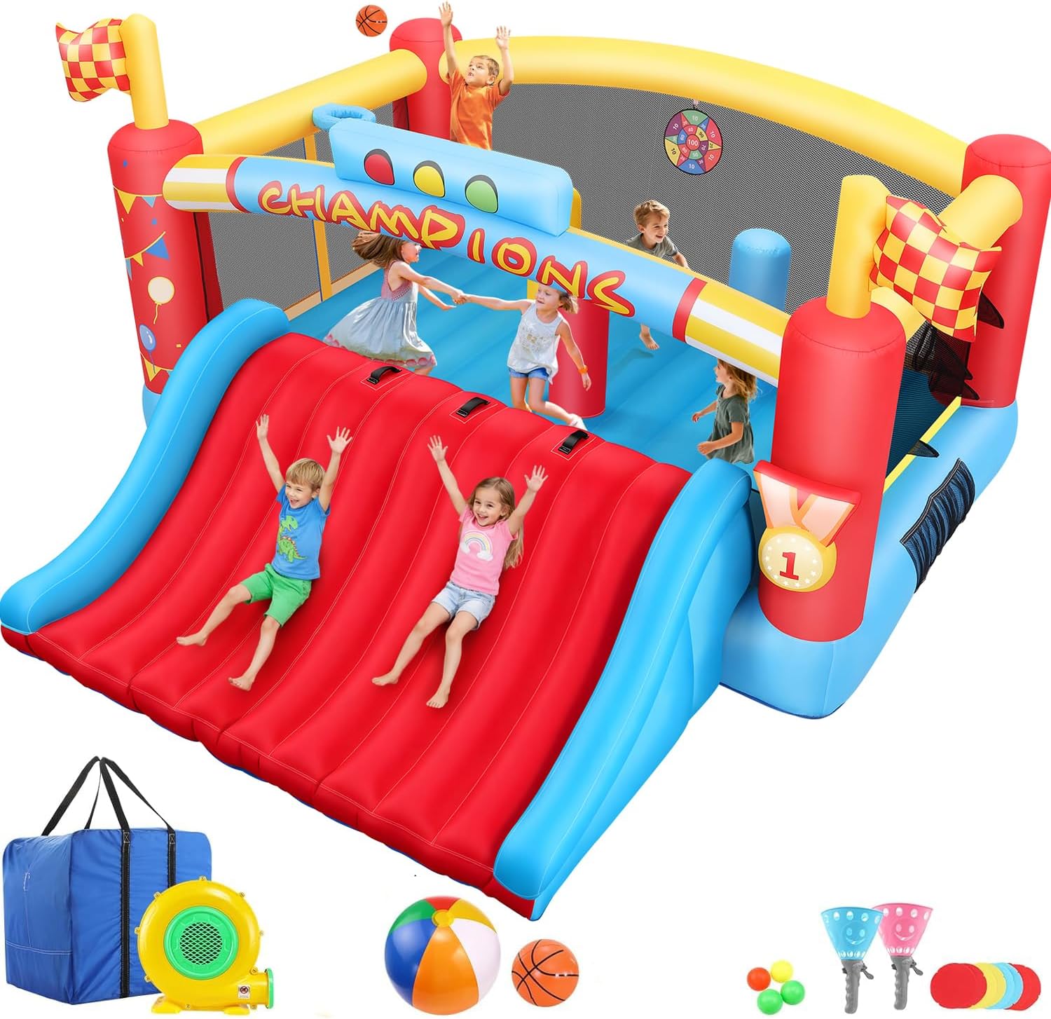 Rumah Loncat Tiup Besar untuk  - Kids Outdoor Games ulasan dan harga