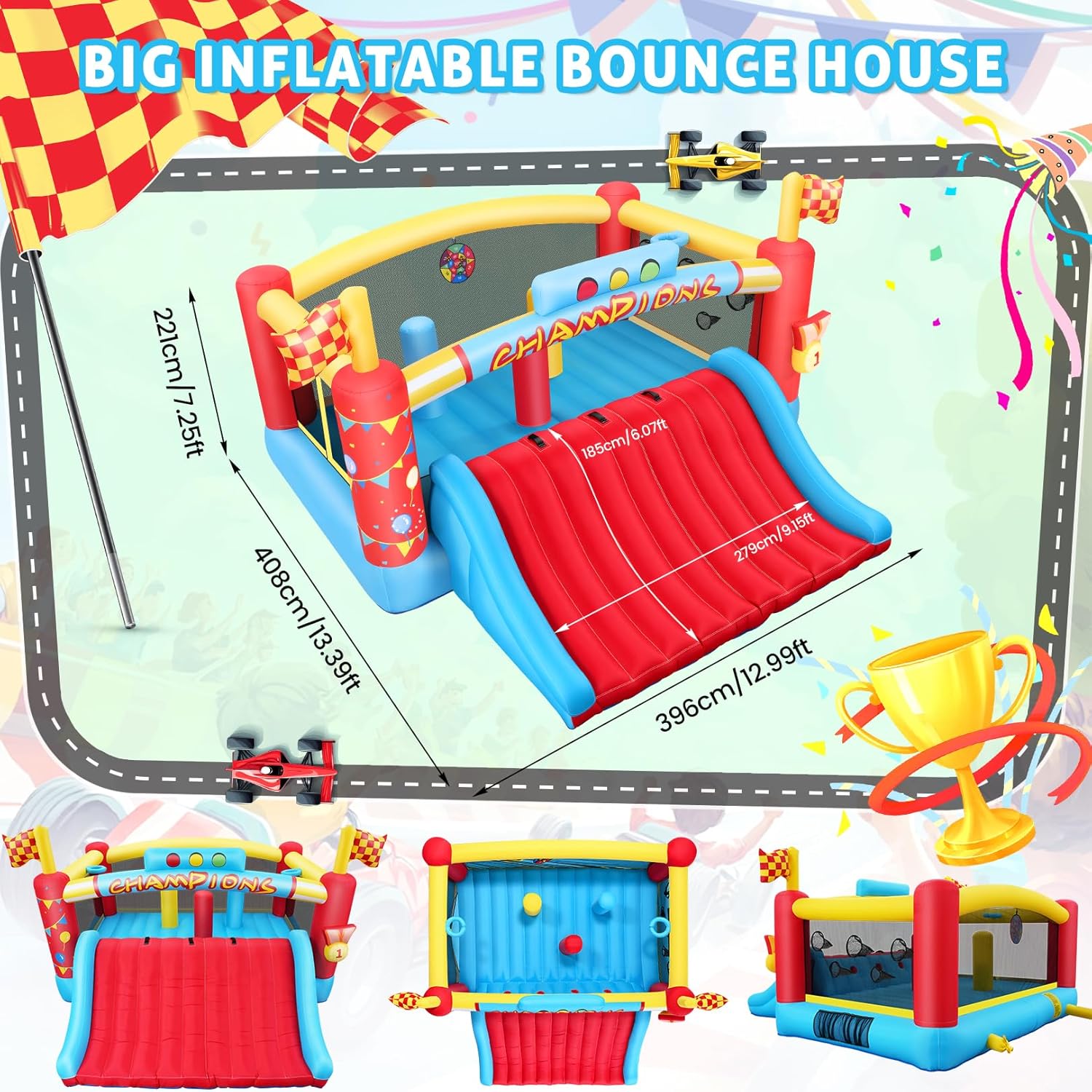 Rumah Loncat Tiup Besar untuk  - Kids Outdoor Games ulasan dan harga