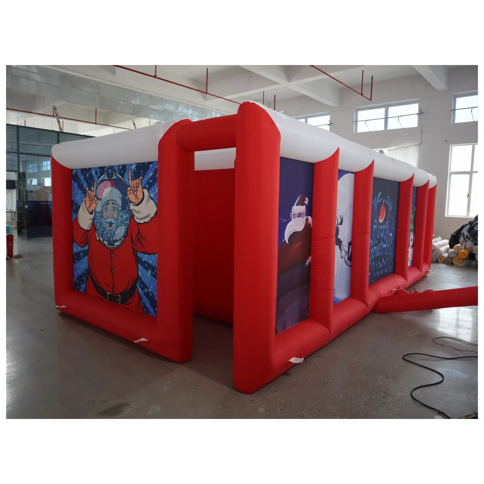 Labirin Tiup Atap Datar Merah  - Kids Outdoor Games ulasan dan harga