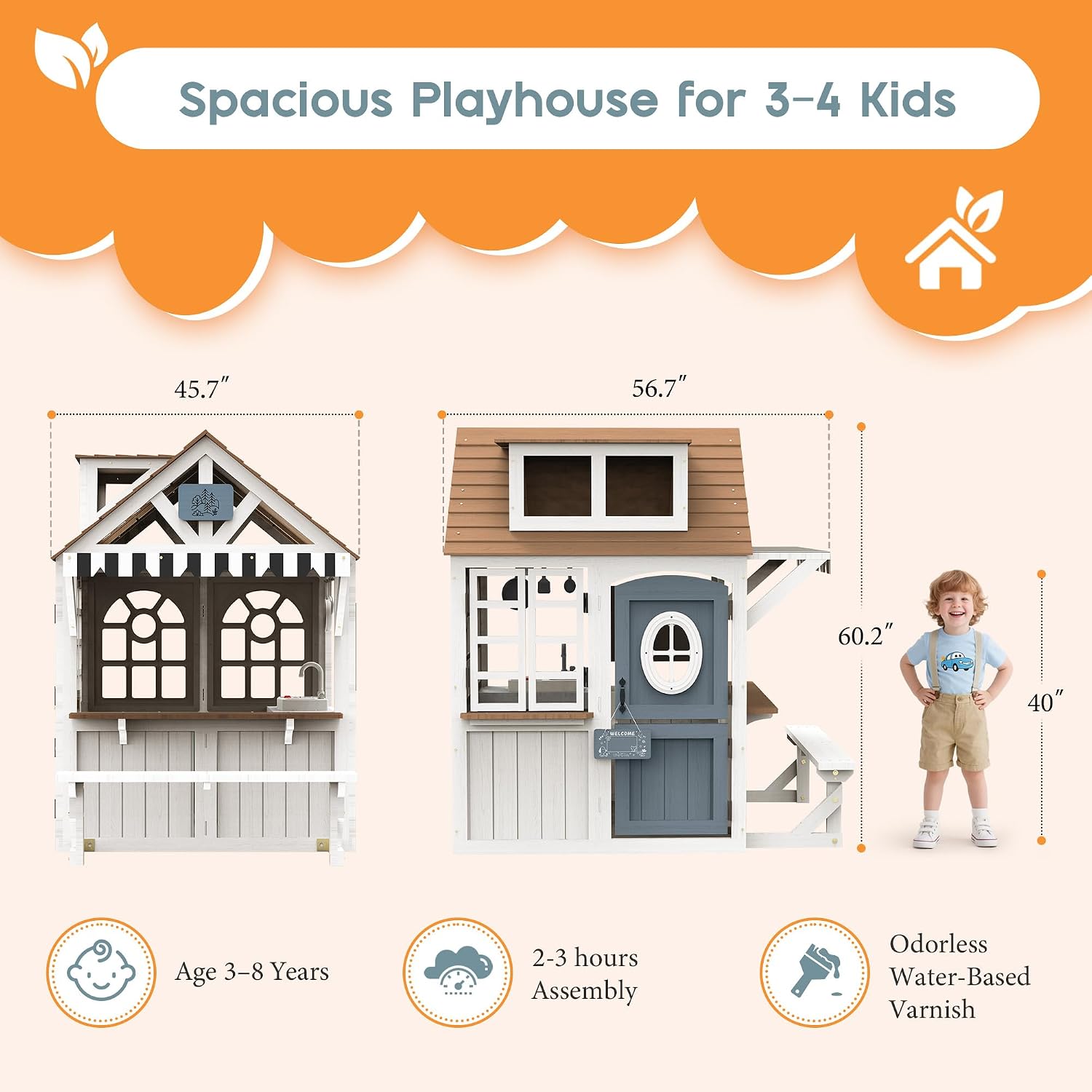 Rumah Mainan Kayu Luar Ruangan - Kids Outdoor Wooden Playset ulasan dan harga