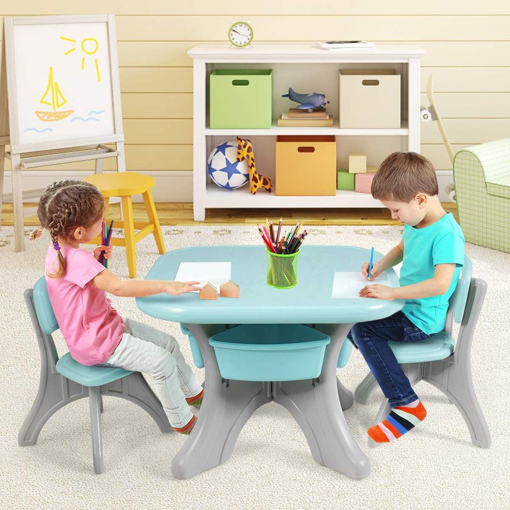 Meja dan Kursi Anak, Set Meja  - Kids Outdoor Table And Chair Set ulasan dan harga