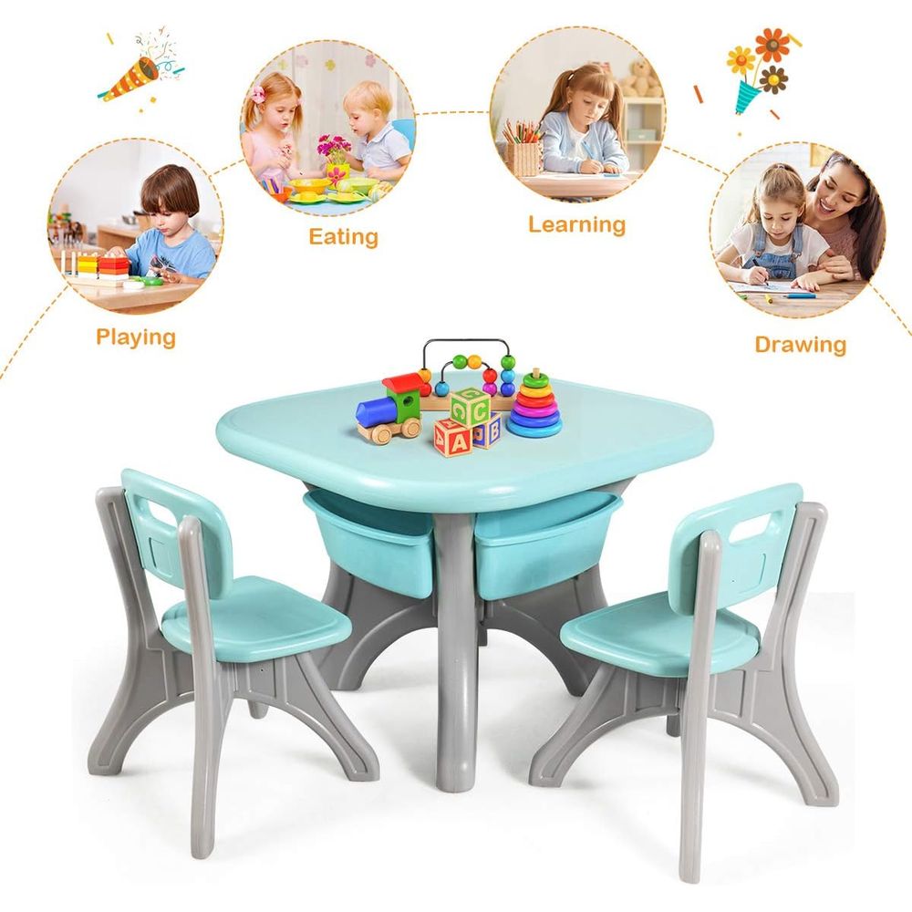 Meja dan Kursi Anak, Set Meja  - Kids Outdoor Table And Chair Set ulasan dan harga