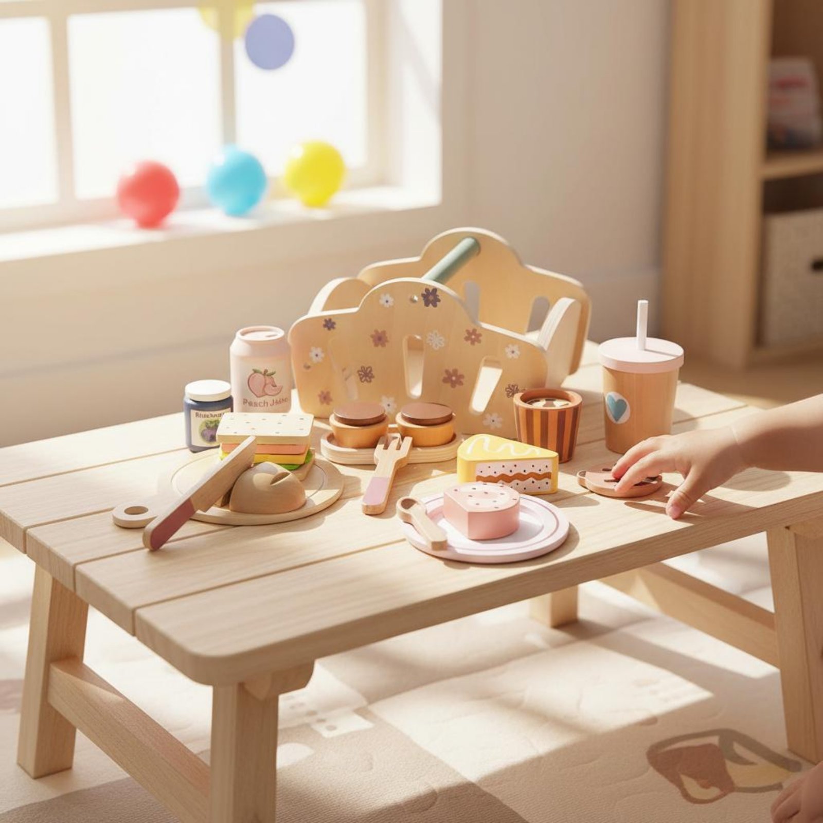 Keranjang Makan Kayu untuk Lua - Kids Outdoor Wooden Playset ulasan dan harga