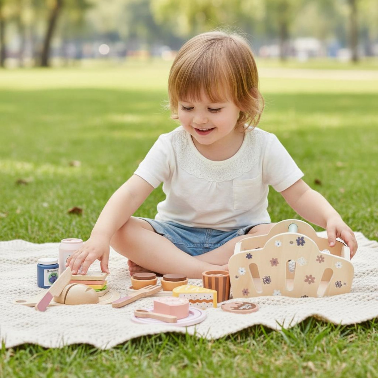 Keranjang Makan Kayu untuk Lua - Kids Outdoor Wooden Playset ulasan dan harga