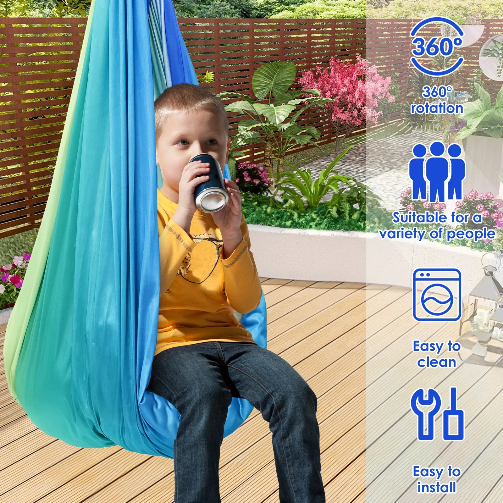 Ayunan Sensorik Nyaman untuk A - Kids Outdoor Hammock Swing ulasan dan harga