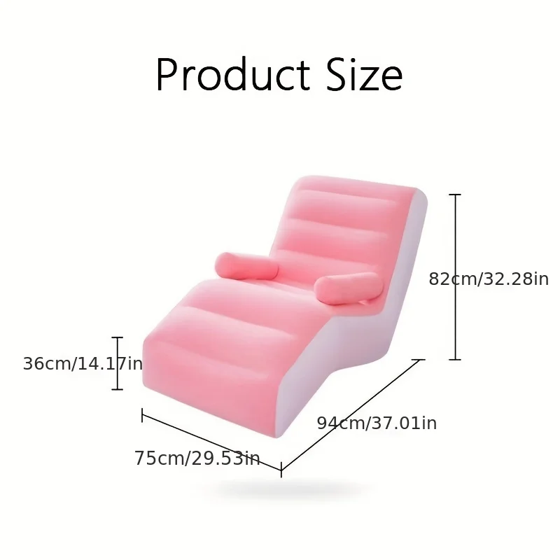 Sofa malas tiup Flocking PVC,  - Kids Outdoor Lounge Furniture ulasan dan harga