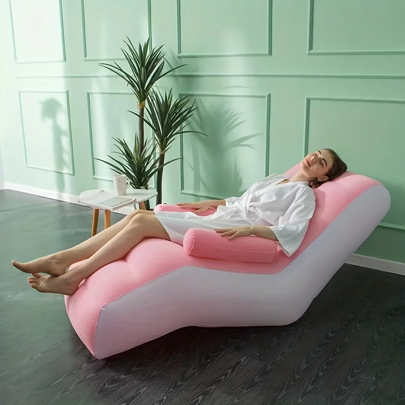 Sofa malas tiup Flocking PVC,  - Kids Outdoor Lounge Furniture ulasan dan harga
