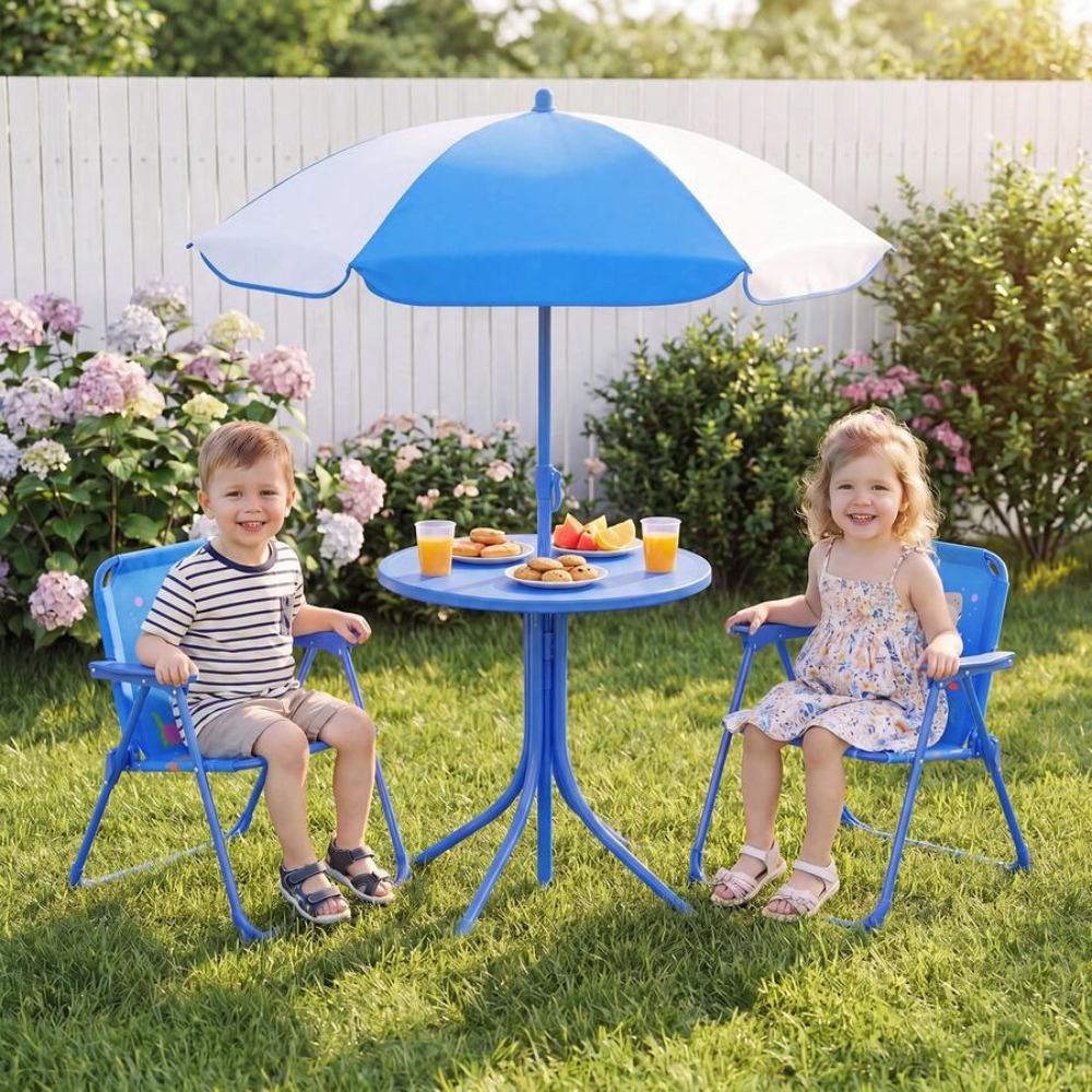 Set Meja Piknik Anak untuk Lua - Kids Outdoor Table And Chair Set ulasan dan harga